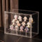 Clear Acrylic Display Case with Magnetic Lid, 4-Tier Stackable Dust-Proof Display Rack with 3 Removable Panels, Large Acrylic Display Case for Figures/Collectibles/Dolls (X-Large)