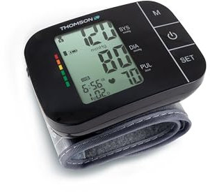 THOMSON Tensiomètre poignet Cardio W7– Léger et compact - Stockage automatique (120 mesures) – Conforme au nouveau règlement MDR (UE 2017/745) relatif aux dispositifs médicaux.