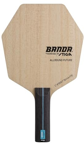 Banda by STIGA Allround Future Cybershape, Classic – Sexkantig bordtennisstomme med 5 lager trä, stor optimerad sweetspot – För spelare som vill limma sitt eget racket
