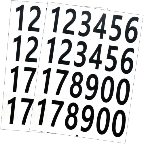 LUIMSUIM 2 Sheets 2 Inch Bin Number Stickers for Mailbox, Waterproof Stick on Numbers, Self Adhesive Sticky Numbers Sticker for Lockers, Folder, Note, Bins, House, Storage, Sign (Black)