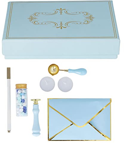 Changor Kit de Sellos de Cera, Juego de Regalo Retro para Sellar Manualidades, Invitaciones y Cartas con Cera de Pintura de Fuego y Sello de Aleación