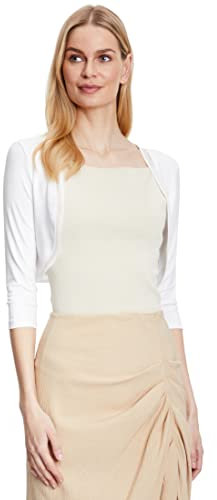 Vera Mont Damen 0037/4808 Bolero, Weiß (Offwhite 1014), (Herstellergröße: 32)