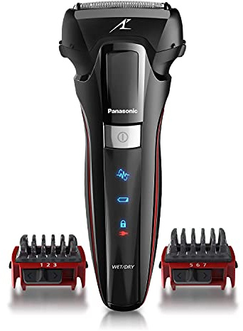 Panasonic Hybrid Wet Dry Shaver, Trimmer & Detailer with Two Adjustable Trim Attachments, Pop-up Precision Detail Trimmer & Shave Sensor Technology, Cordless Razor for Men, ES-LL41-K, Black