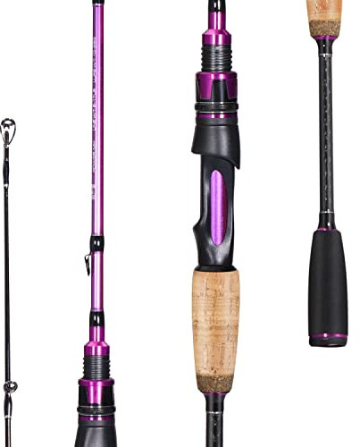 Sougayilang Angelrute, 2 Stück, lila, 1,8 m, drehbar