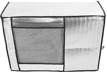 Cubierta para Aire Acondicionado Exterior, Cubierta Protectora Impermeable para Unidad de CA para Muebles Centrales, Plateada (80x30x57cm / 31.5x11.8x22.4in)