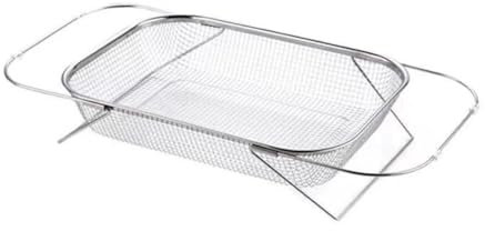 Joselin Cesta de drenaje extensible de acero inoxidable con asas, colador ovalado, , verduras, escurreplatos, cesta de almacenamiento para el hogar XL