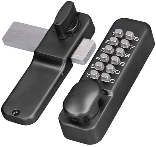 Ruaizel Cerradura de combinación mecánica, cerradura digital de entrada sin llave, cerradura mecánica para uso interno y externo