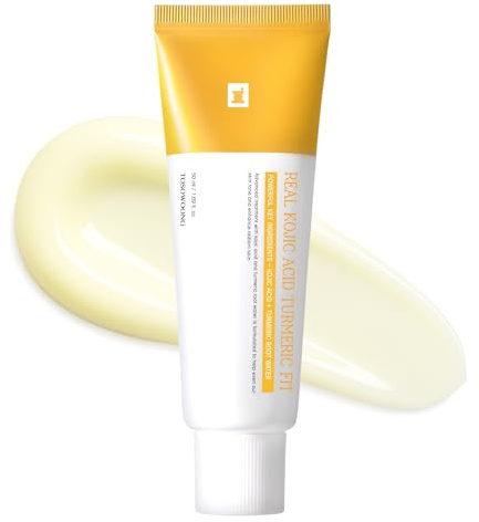 TOSOWOONG Real Kojic Acid Turmeric Fit Maschera Peel-Off per Macchie Scure con Vitamina C e Glutatione per Tono ed Elasticità della Pelle K-Beauty 50ml/1.69 fl. oz.