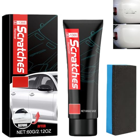 Cooktop & Car Scratch Remover, Car Paint Scratch Repair Wax with Sponge, Scratch Free Stove Top Scratch Remover, Polishing Wax for Glass Ceramic Stove & Car, Cooktop Heavy Duty Cleaner and Polish
