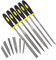KALIM Needle File Set, 6Pcs Wood Rasp with Soft Rubberized Handle, Hardened Alloy Strength Steel Mini Needle File for Wood, Plastic and Other Soft Objects