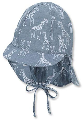 Sterntaler Baby - Jungen Pet met klep M. nekbescherming 1612130 Winter Hut, Blau, 45 EU