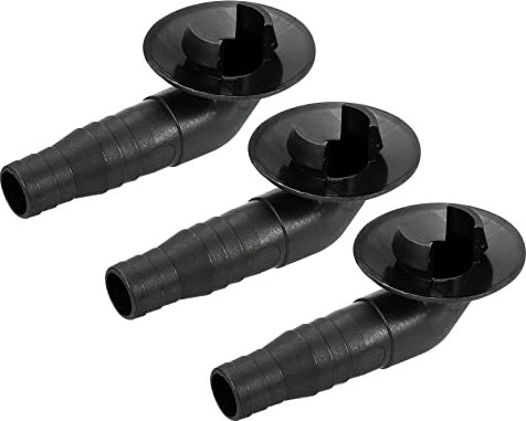 sourcing map Air Conditioner Drain Hose Connector 19mm Tube Elbow Fitting Replacement Part Accessories for Mini-Split Window AC, Black Pack of 3