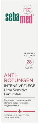 Sebamed Anti-Rötungen parfumfreie regenerierende Intensivpflege, bei Rosacea, mindert Rötungen im Gesicht, als Rosacea Gesichtspflege geeignet, Rosacea Gel für die Pflege von geröteter Haut, 50 ml