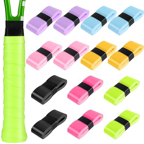 YiliYa Griffband Overgrip Badminton Grip Anti-Rutsch Griffbänder Selbstklebend Griffband für Tennis Squash Schläger Badmintonschläger 14 Stück