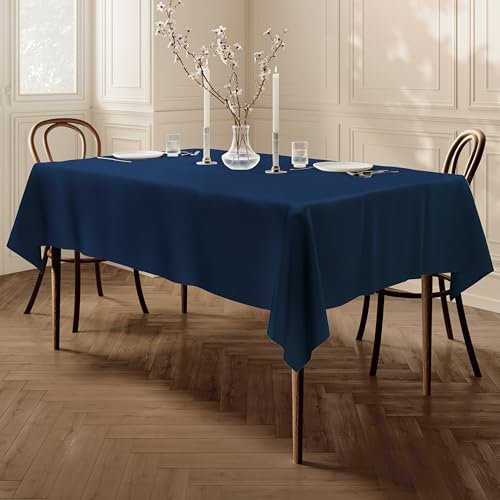 Home Direct Rectangular Rectangle Fabric Tablecloth Table Cloth Table Cover 100cm x 140cm 39x55 Navy Blue
