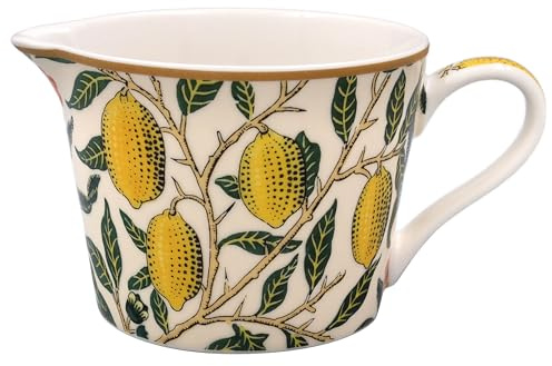 The Leonardo Collection Fruits Jug William Morris Kitchen Use Jug | Ceramic Finish, Botanical Artwork, Smooth Pouring, Ideal for Cream, Gravy & Water, Elegant Table Accent