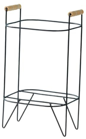 KESOTO Drink Dispenser Stand Porta Bottiglie Supporto per Bicchieri E Caraffe Rack per Dispenser Acqua in Ferro E Legno Durevole Facile da Conservare Adatto, 15.8 cm