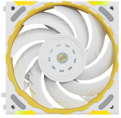 ERYUE Ventilador de Refrigeración para Caja de Computadora ARGB Blanco 120 Mm para Uso Silencioso en la Oficina en el Hogar con Control PWM, Ideal Computadoras Escritorio y Radiadores, Material ABS