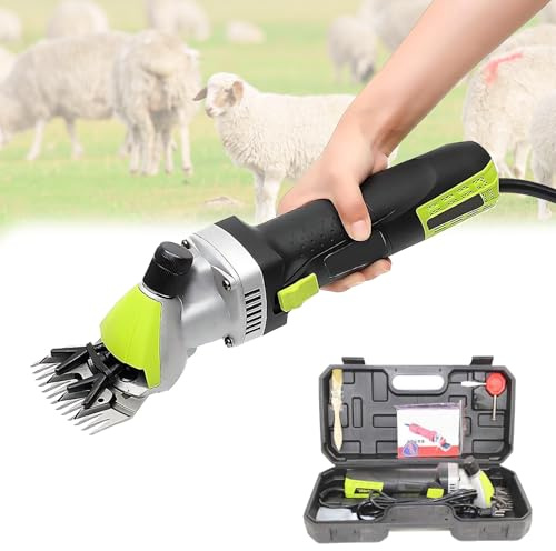 ORIDLECTAL Tondeuse Animaux Polyvalente, Tondeuse a Mouton, Tondeuse Chevaux, 850W 2400 TR/Min, 13 Dents, Facile à Utiliser, 110V/220V, EU Plug 220V