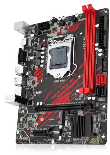 YGBWAOV Scheda Madre H81M-PRO S1 LGA 1150 Motherboard Dual Channel DDR3 per Processori Pentium Core I3 I5 I7 di Generazione DDR3