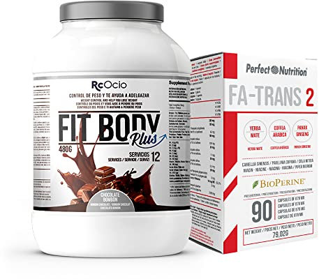 RcOcio Batido Sustitutivo de Comida - Termogenico - Pack | Sustituto Alimenticio Dietetico alto en Proteinas | Ayuda para perder Peso | Chocolate - Vainilla - Fresa | Saciante para hombre y mujer