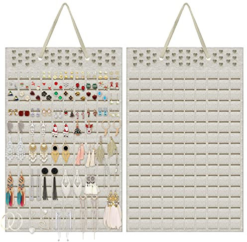 Yanmucy Portaorecchini Organizzatore Appeso Contiene portagioielli Fino A 300 Paia Montaggio porta Gioielli da Appendere A Muro Gioielli Borsa Portaorecchini Per Ragazze Donne (Mandorla)