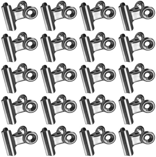 20 Pièces Pince Bulldog en Acier Inoxydable, Accessoires pour Photos et Fournitures de Maison et Bureau