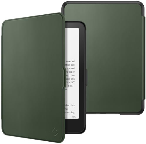 Fintie Hülle für 7 Kindle Paperwhite(12. Generation) - 2025/2024, Leichte Schutzhülle Case mit Auto Sleep/Wake für Kindle Colorsoft/Paperwhite Signature Edition, Alpingrün
