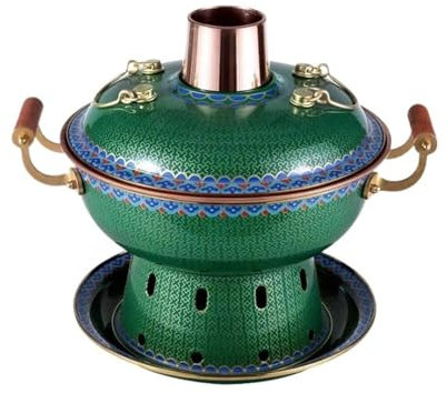 Fondue Olla Hot Pot Olla Caliente De Cobre For Frotar, Olla Gruesa De Cobre Puro For Ganado, Adecuada For Fiestas Familiares En Casa Fondue Queso(26cm)