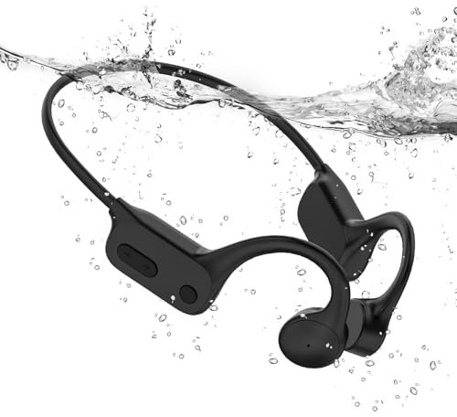 Tayogo Auriculares Natacion, Bluetooth 5.4,Auriculares Conduccion Osea，Acuaticos para Natacion IPX8，Reproductor de MP3 de 32 GB de Memoria，para Nadar Correr Ciclismo (Negro)