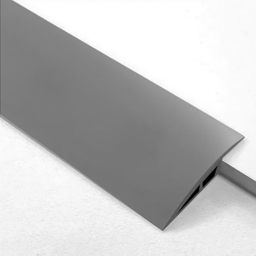 CUTIS Övergångslist golv höjdutjämning, 1 x 7 cm övergångsprofil självhäftande, PVC dörrtrösklar list, golvlister täcklister för golv, för 15 mm till 17 mm (grå)