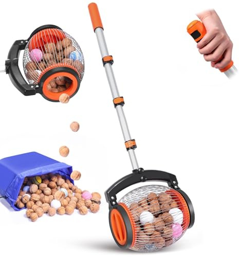 Multifunctional Nut Gatherer & Walnut Picker Tool - Efficient Garden Fruit Picker with 13mm Wire Spacing for Easy Harvesting & Quick Collection