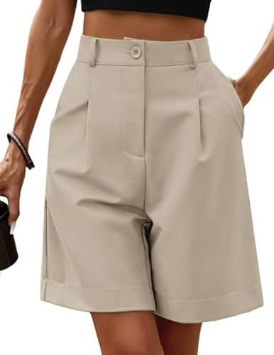 Zeagoo Bermuda Pantaloncini Pantaloncini Donna Casual Elasticizzati