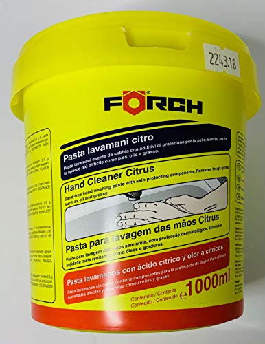 Handwaschpaste Citrus 1000ml Eimer - Sandfreies Handwaschmittel mit Hautzschutz, entfernt stärksten Schmutz wie Öl und Fett