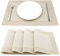 SueH Design Gewebte Platzsets Tischsets 4er Set Vinyl Hitzebeständig Platzdeckchen Antifouling und Waschbar 45 cm * 30 cm, Gold