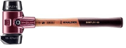 Simplex Schonhammer, Gummikomposition, mit Standfuß; mit Tempergussgehäuse und hochwertigem Holzstiel | D=60 mm | 3022.260