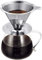 vevouk Pour Over Kaffeebereiter-Set Kaffeekanne aus Isoliertem Doppelwandigem Borosilikatglas Filter aus Edelstahl Papierloser Filter Sieb 600ml