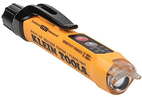 KLEIN TOOLS kontaktloser Spannungsprüfer mit zwei Messbereichen und Taschenlampe, 12-1000 V AC