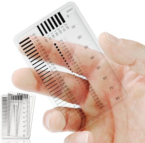 Sachverständigen-Zubehör GAMBC® - 2 Stück - Rissmonitor - Lineal für Kfz Wertermittler - Bügelmessschraube - messkeil - Sachverständigen-Zubehör 2er Set - Gutachter Ausrüstung