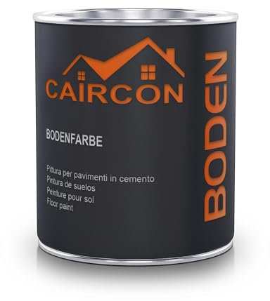 CAIRCON Bodenfarbe Betonfarbe Fußbodenfarbe Bodenbeschichtung Steinfarbe Schwarz - 750ml