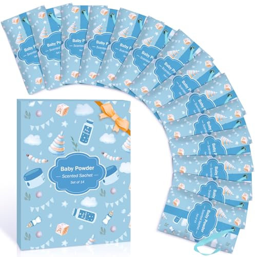 Scent-Hi Sacchetti Profumati Baby Powder, Sacchetti per Cassetti per Armadi, Stanze, Guardaroba (14 bustine)