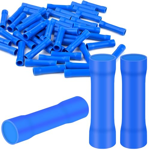 50 x skarvkontakt 1,5–2,5 mm² klämkontakt blå kabelskor PVC-isolerad skarvkontakt BV kabelkontakt