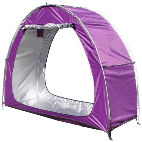 2 PCS Box Biciclette Può Essere Giuntato Box Biciclette Da Esterno per Mobili Da Giardino,Biciclette,Moto Tettoia per Esterno Casetta Porta Attrezzi Da Giardino,Purple