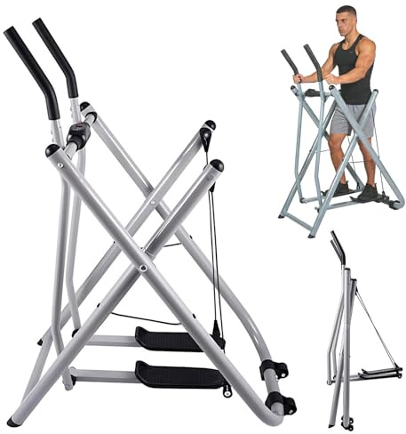 Hopfällbar motionscykel, elliptisk crosstrainer, bärbar totalkroppsträning, elliptisk glidmaskin med lågintensiv design, LCD-skärm för hemmagym