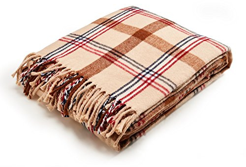 Arus Nature Collection Tartan Design Turkish Throw Blanket Sahara 60 X 80