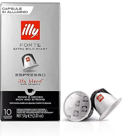 illy Kaffee FORTE, intensive Röstung, in kompatiblen Kaffeekapseln* - 10 Verpackungen zu je 10 Kapseln