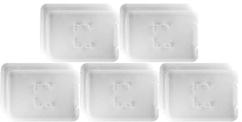 Everything But Stromboli 1-Slot MicroSD Plastic Jewel Case for MicroSD Card Only (10 Pack Bulk) Works with SanDisk, Kingston, Transcend, Samsung Micro SD Cards