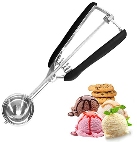 Eislöffel Portionierer Edelstahl, Glaxcidy Muffin Scoops Cupcake Scoop Eisportionierer Edelstahl mit Auslöser für Keks, Eis, Cupcake, Muffin, Fleischball