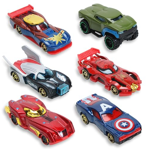 Siphus 6 Pièce Voiture Enfant, Petites Voitures Jouets, Voiture Friction, Miniature, Cars Jouet, pour Enfants à Partir de 3 Ans