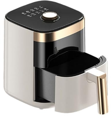 IkErna Air Fryer, Household Mechanical Model with 6.5L, Anti-Dry Cooking All-In-One Electric Fryer, 1200W, Non-Stick and Washable Basket/Blanc